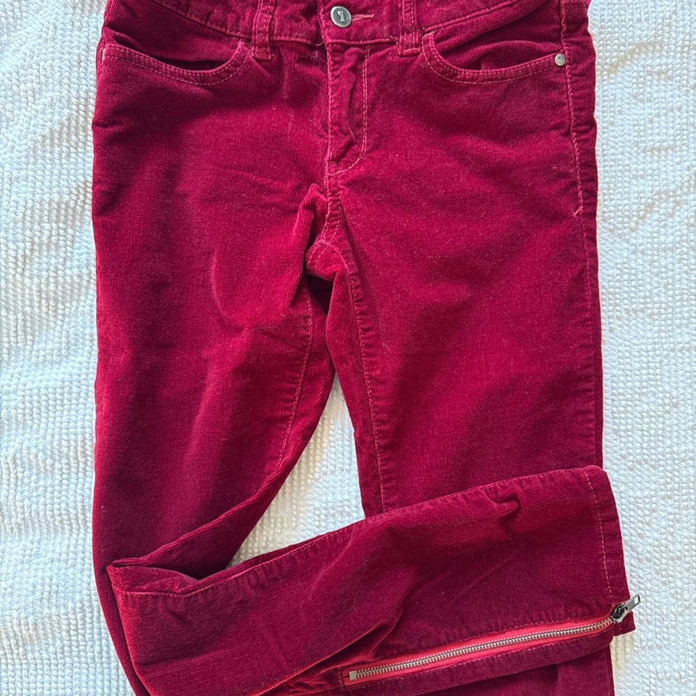 Pilcro and the Letterpress Red Skinny Pants Corduroy Women’s Size 27